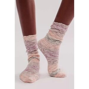 Free People Out Of This World Spacedye Socks Pink Purple Combo NWT Crew Knit